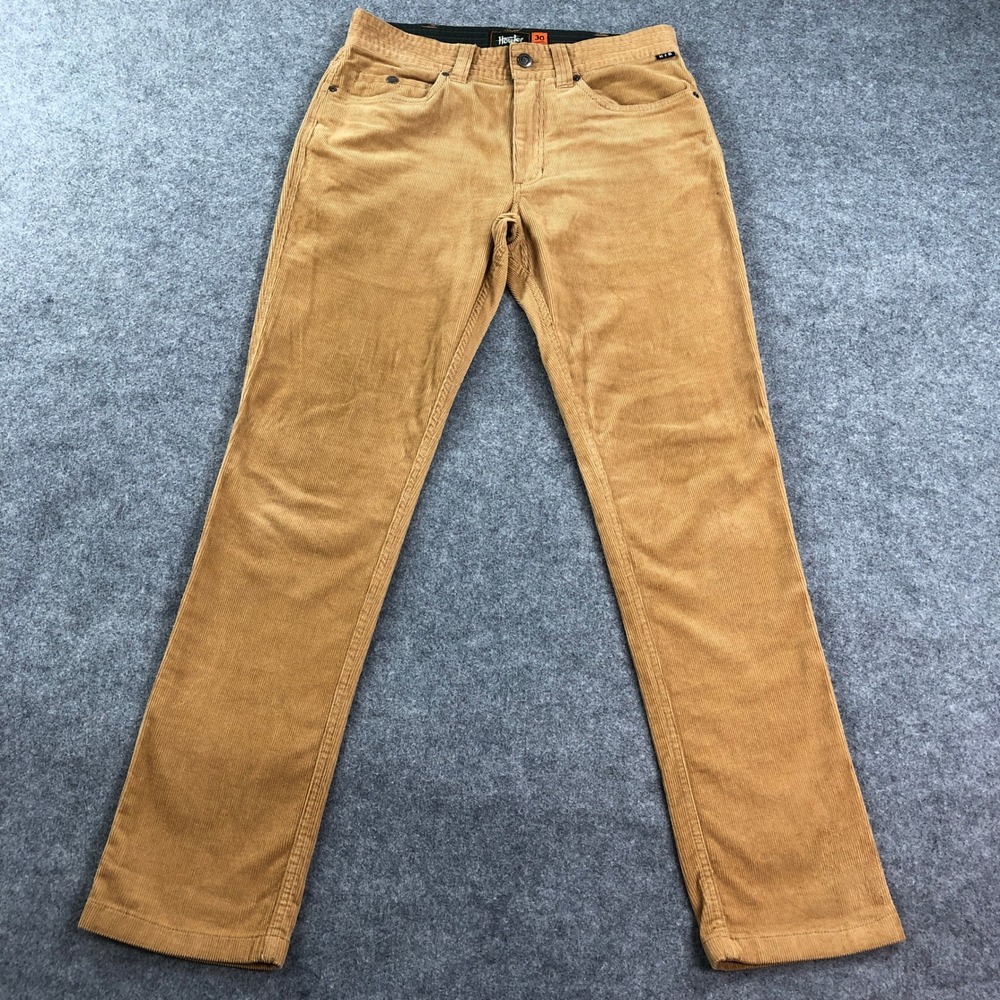 Howler Bros Mens Pants 30x32 Corduroy Straight Leg Tan Stretch Casual Mid Rise